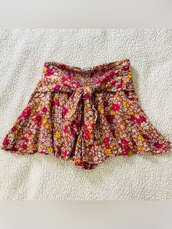 Patrons of Peace Pants - Patrons Of Peace Floral Tie Waist Flowy Shorts